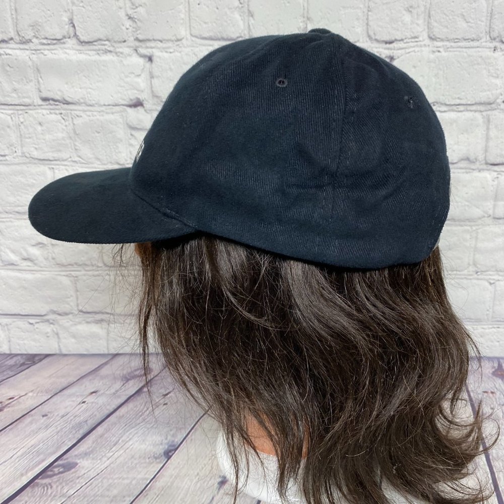Vintage Bombardier Hat Cap Strap Back Black Embroidered Logo NISSIN 100% Cotton - Picture 2 of 10